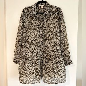 Leopard Chiffon Blouse